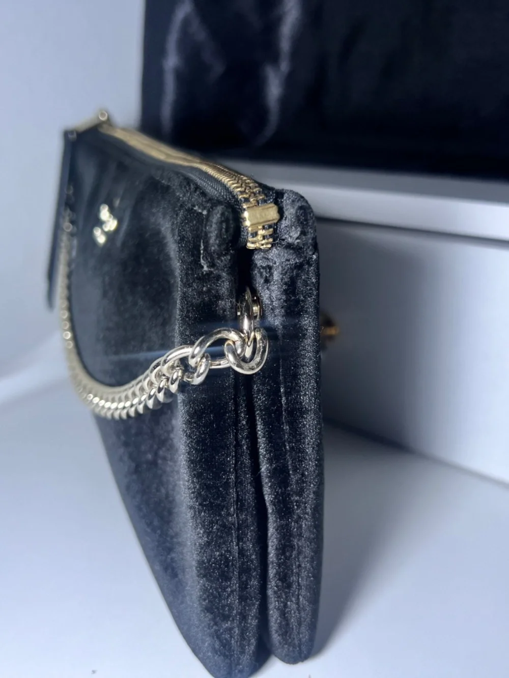 Kate Spade Black Duo Suede Convertible Mini Clutch Bag